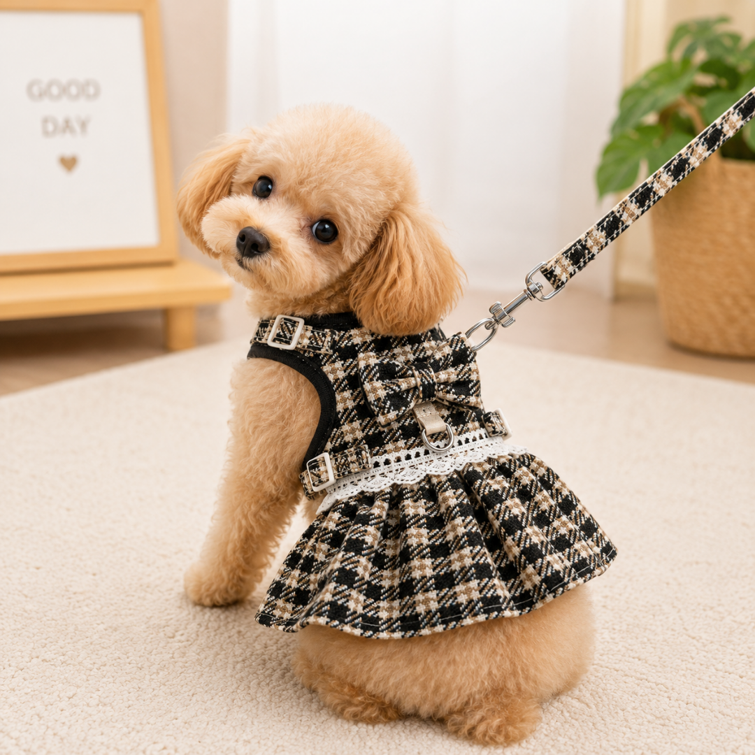 Correa Arnés Estilo Vestido para Perro Pequeño