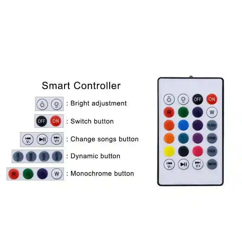 Ampolleta Parlante Bluetooth E27 Led Control Remoto Musica