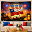 Mural Fiestas Patrias Chile Cueca y Bandera 200x180 cm