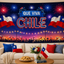 Mural Fiestas Patrias Chile Cueca y Bandera 200x180 cm
