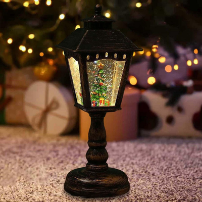 Mini Linterna Navideña con Luz y Música – Decoración de Mesa o Colgante