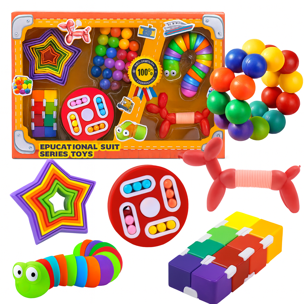 Set de Juguetes Sensoriales 6 Piezas – Estimulación Diversión y Aprendizaje