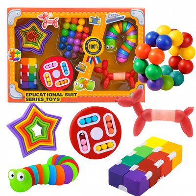 Set de Juguetes Sensoriales 6 Piezas – Estimulación Diversión y Aprendizaje