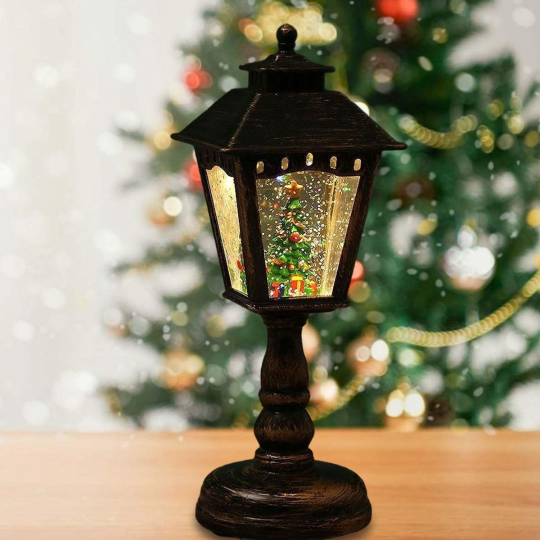 Mini Linterna Navideña con Luz y Música – Decoración de Mesa o Colgante