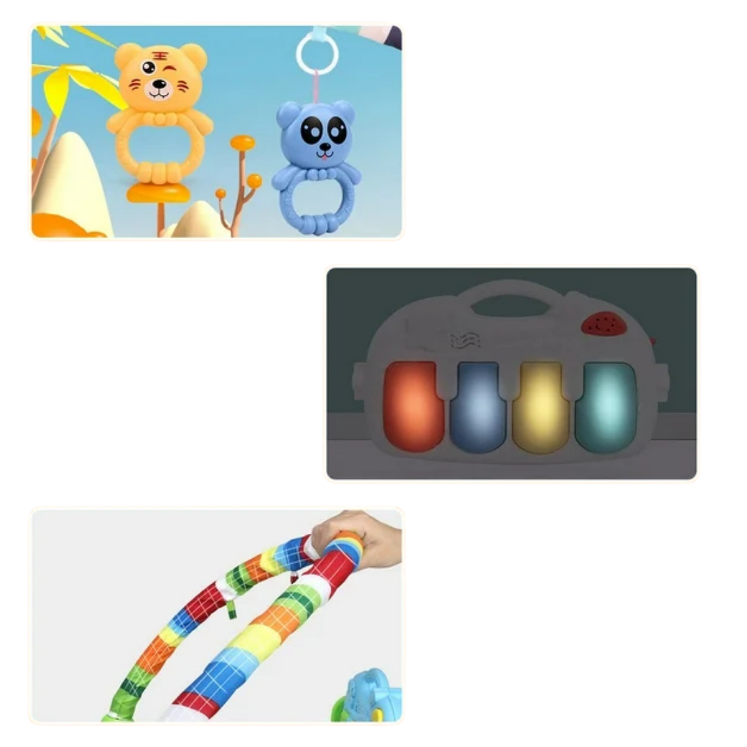 Gimnasio para Bebé Didáctico con Piano Musical – Tapete de Juegos Interactivo