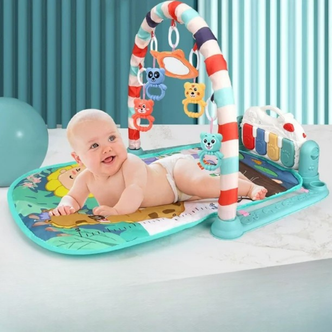 Gimnasio para Bebé Didáctico con Piano Musical – Tapete de Juegos Interactivo