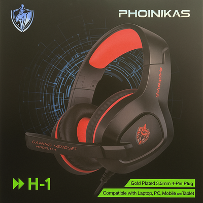 Auriculares Gamer Phoinikas H1 Ps4 Ergonómico Micrófono