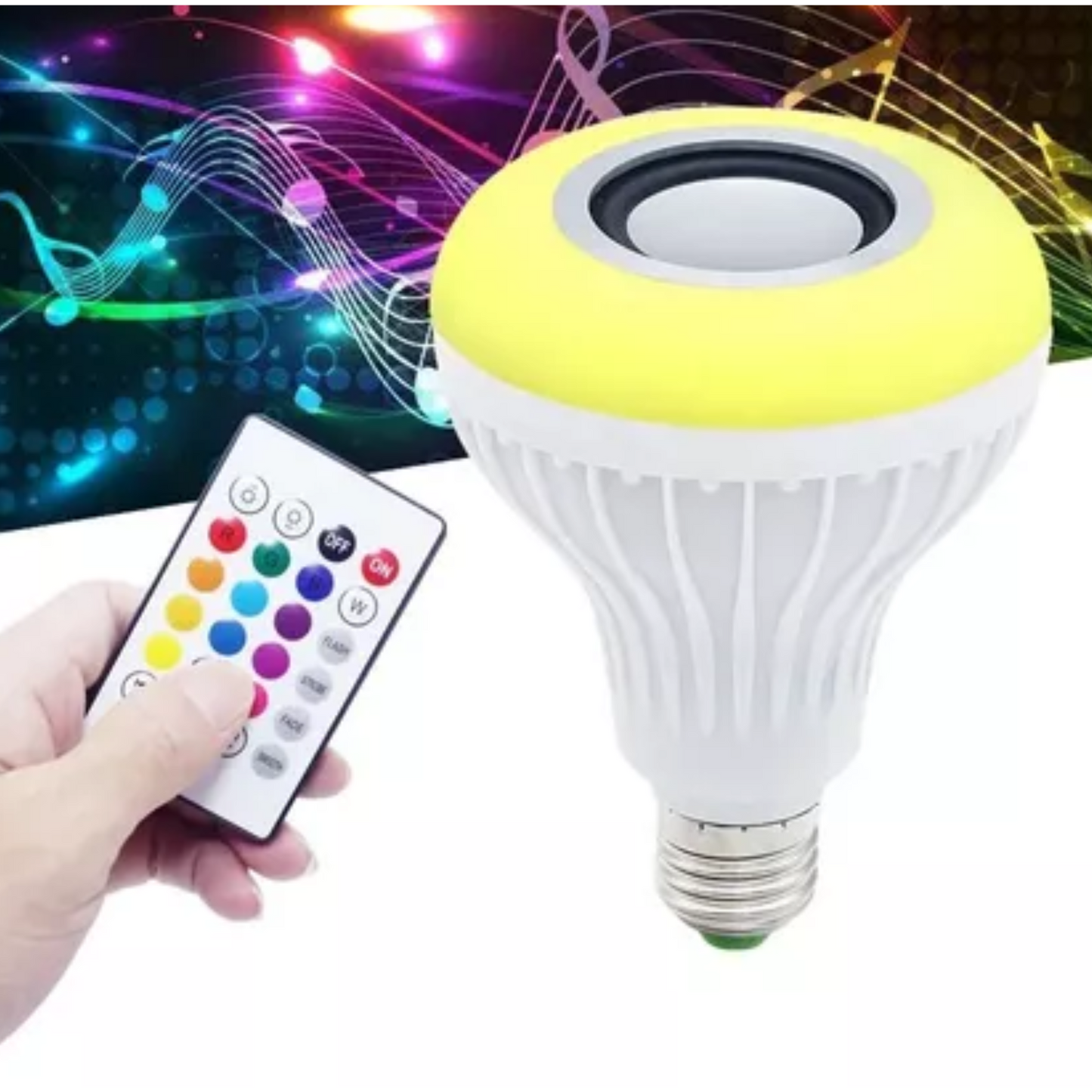 Ampolleta Parlante Bluetooth E27 Led Control Remoto Musica