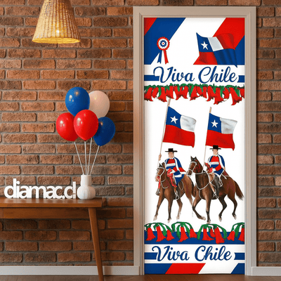 Funda para Puerta Fiestas Patrias – Decoración con Diseño Tradicional