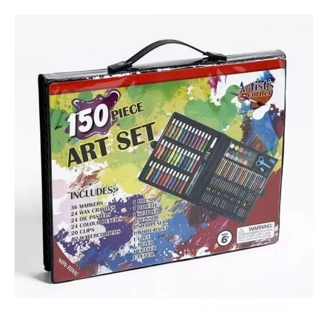 Set De Arte Maleta 150 Piezas Lápices Para Colorear