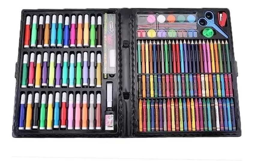 Set De Arte Maleta 150 Piezas Lápices Para Colorear