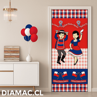 Funda para Puerta Fiestas Patrias – Decoración con Diseño Tradicional