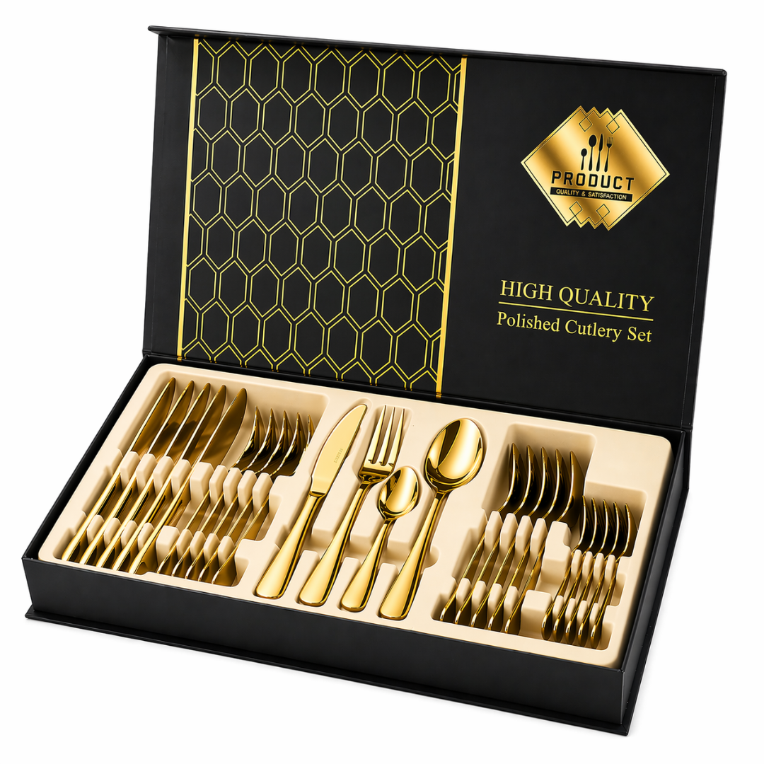Set 24 Cubiertos Acero Inoxidable Juego De Servicio Completo
