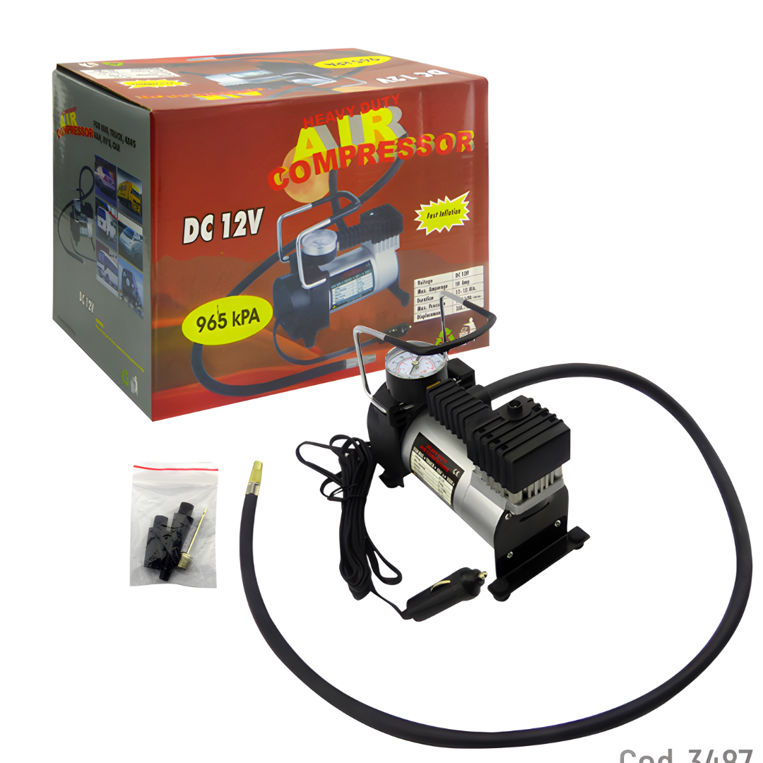 Compresor de Aire Portátil Heavy Duty 12V - Inflador de Neumáticos 4x4