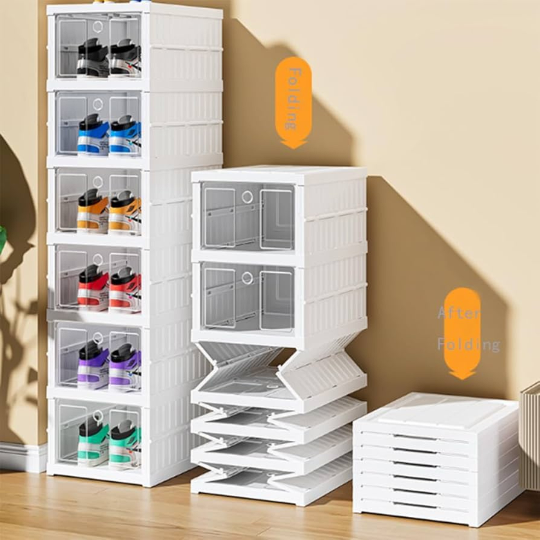 Organizador de Zapatos Apilable 6 Cajas con Ventana