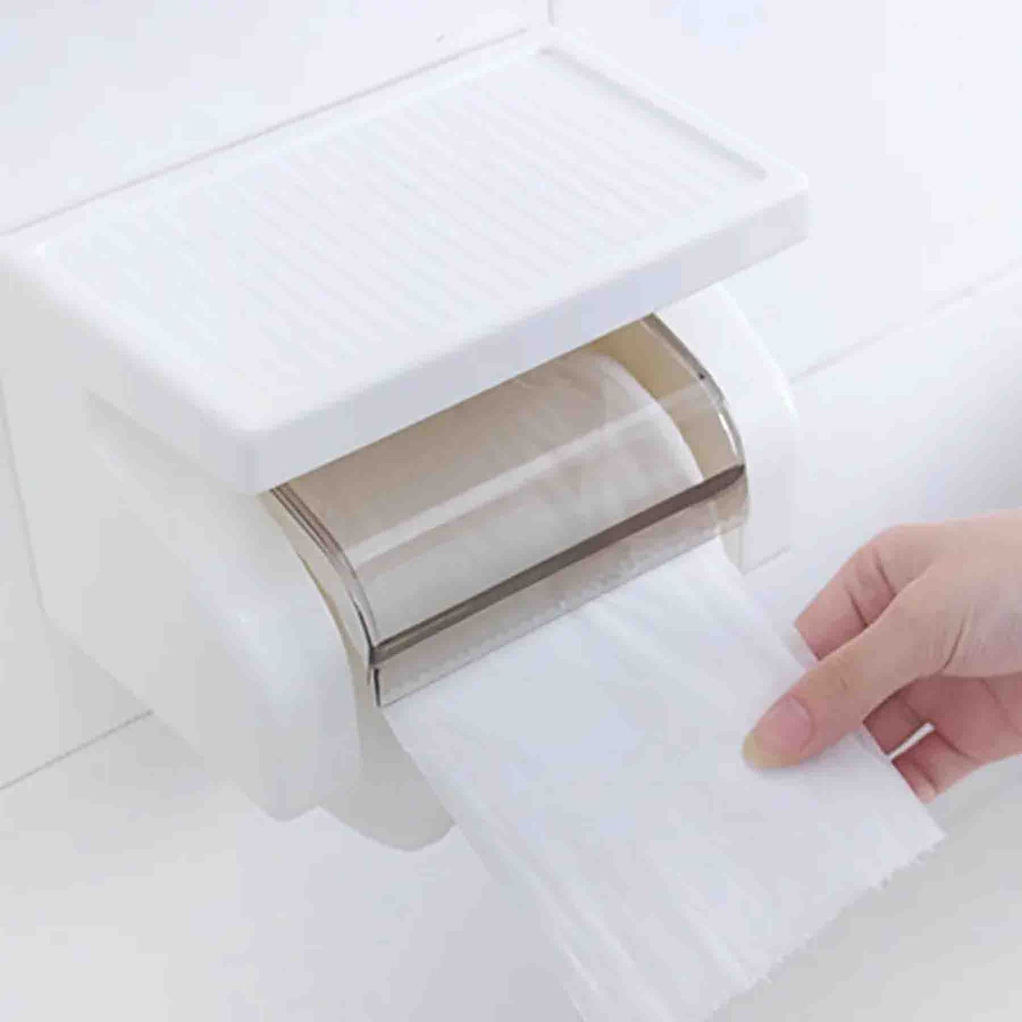 Dispensador de papel Higienico Con Base Para Telefono