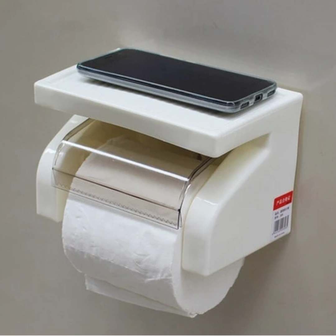 Dispensador de papel Higienico Con Base Para Telefono