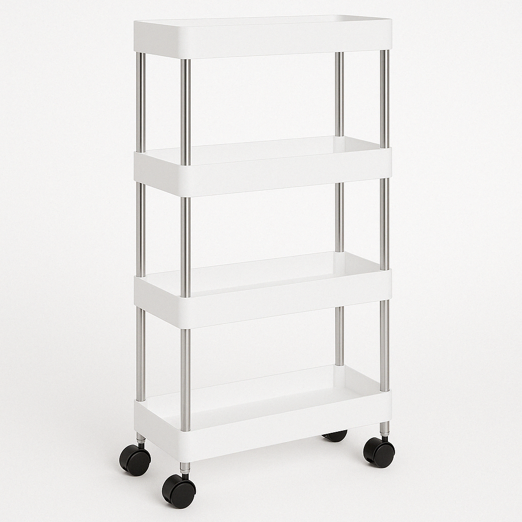 Estante Organizador Baño 4 Niveles Carrito Multifuncional