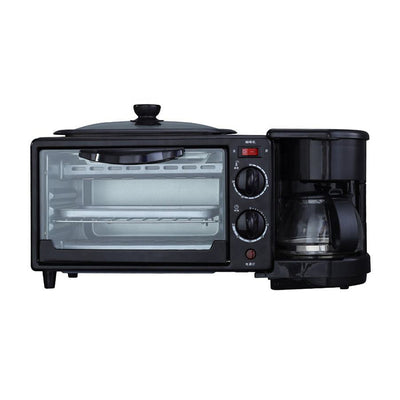 Horno Eléctrico 3 en 1 con Cafetera y Plancha