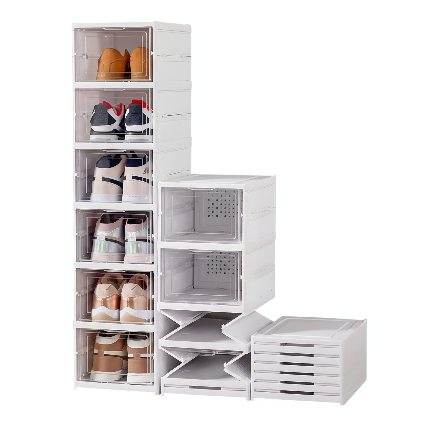Organizador de Zapatos Apilable 6 Cajas con Ventana