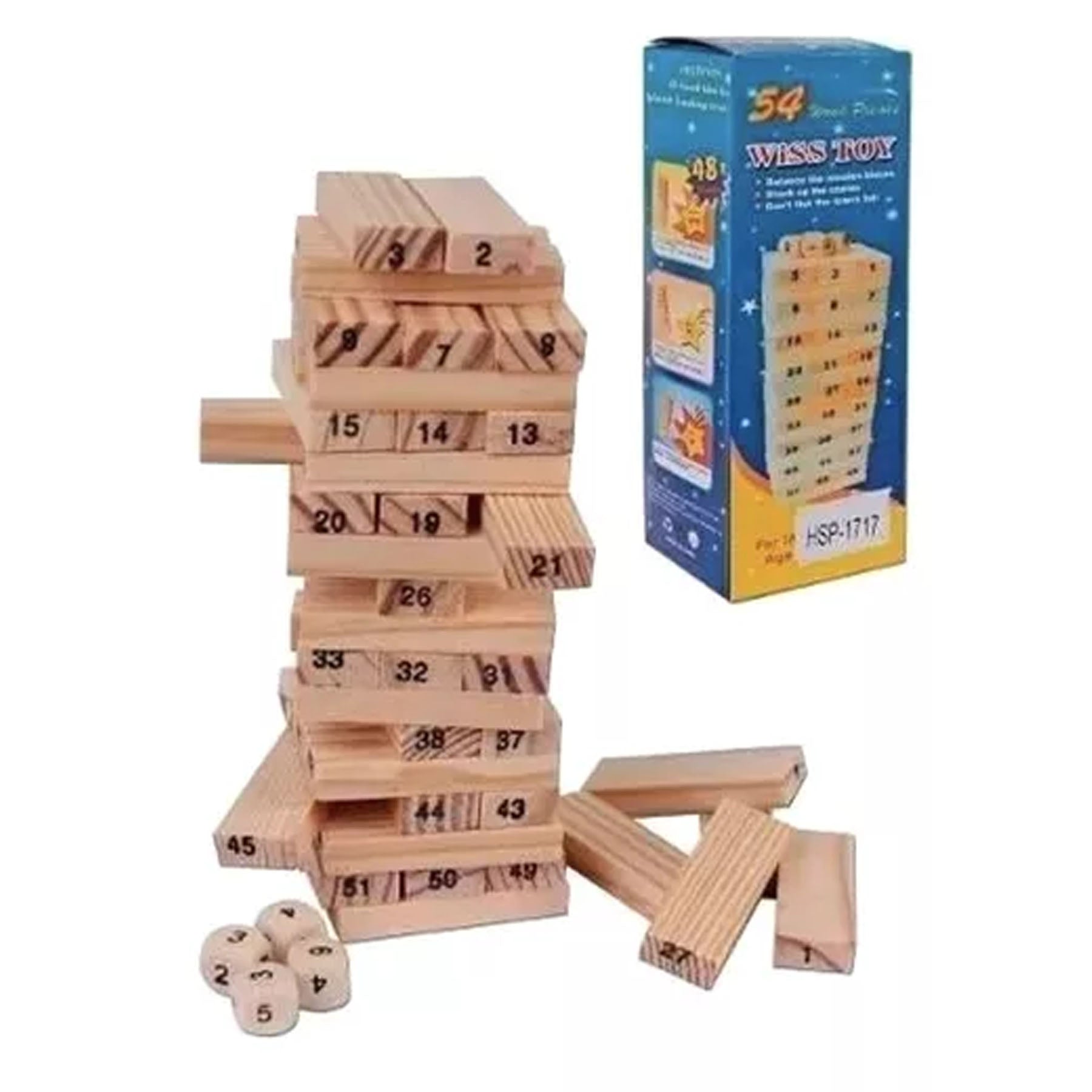 Juego De Jenga, Wiss Toy O Torre Infernal 54 Piezas Pequeño – Diamac