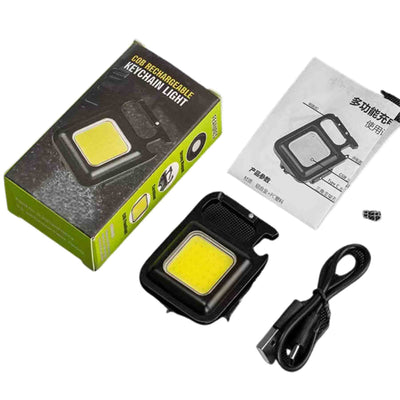 Linterna Led Recargable Llavero Con Gancho