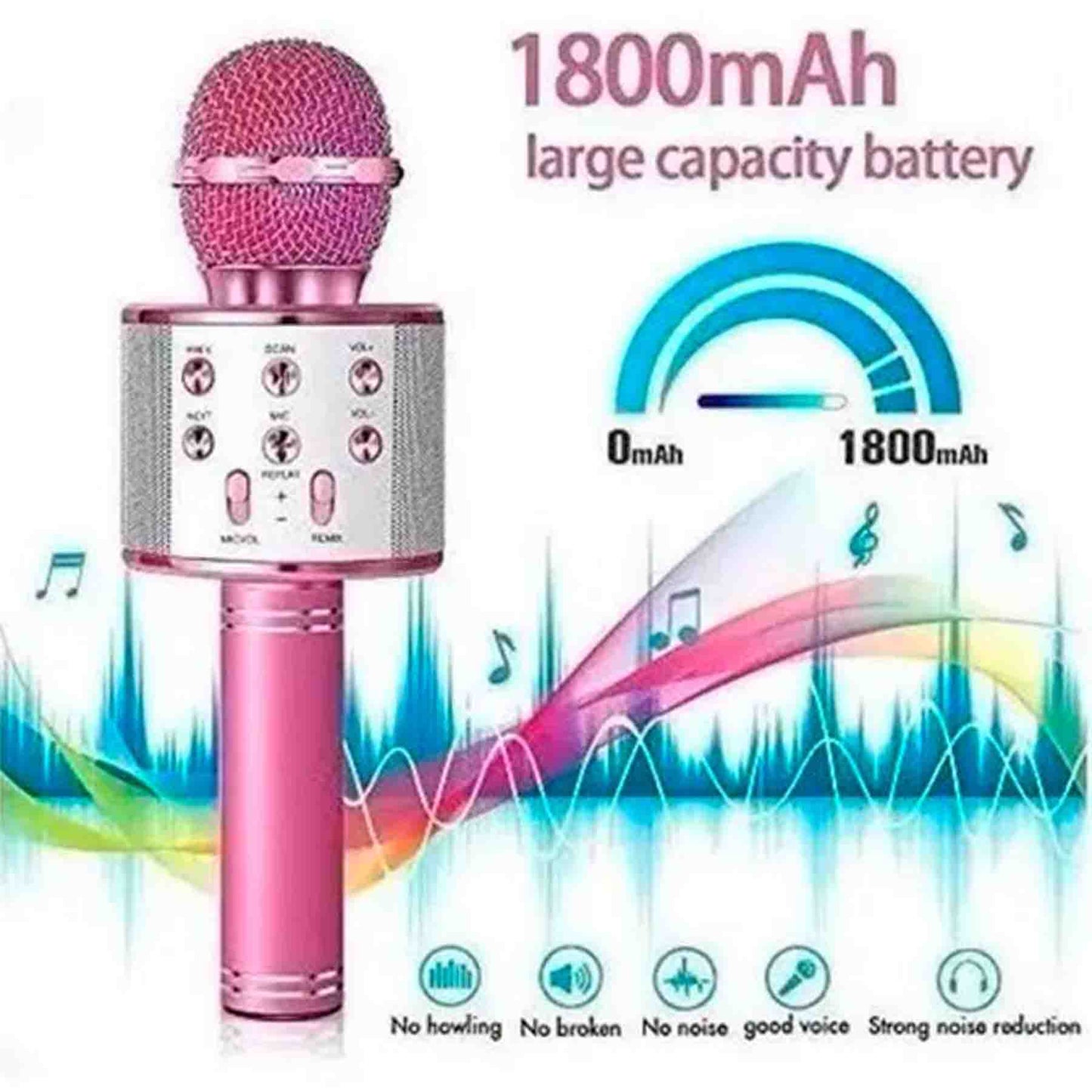 Micrófono Karaoke Bluetooth Recargable