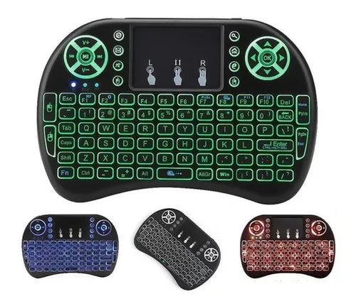 Mini Teclado Inalambrico Touchpad Smart Tv Retroiluminado