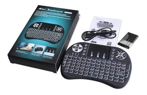 Mini Teclado Inalambrico Touchpad Smart Tv Retroiluminado