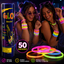 Pulseras Neón Luminosas 50 Unidades Glow Sticks para Fiestas y Eventos