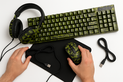 Kit Gamer 4 En 1 Teclado Mouse Pad y Auricular