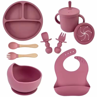 Set de Alimentación de Silicona para Bebés Libre de BPA