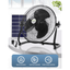 Ventilador Solar Piso Portatil Hogar Recargable Con Panel Solar