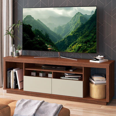 Mueble Rack tv con estantes 2 puertas