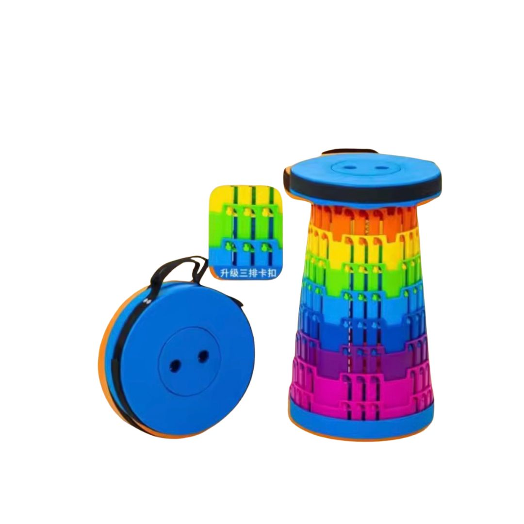 Taburete Plegable Arcoíris de Altura Ajustable