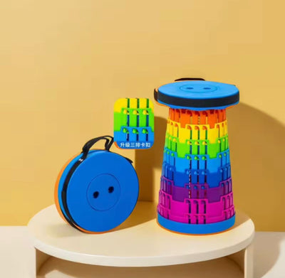 Taburete Plegable Arcoíris de Altura Ajustable