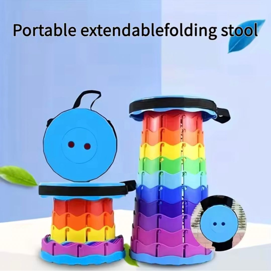 Taburete Plegable Arcoíris de Altura Ajustable
