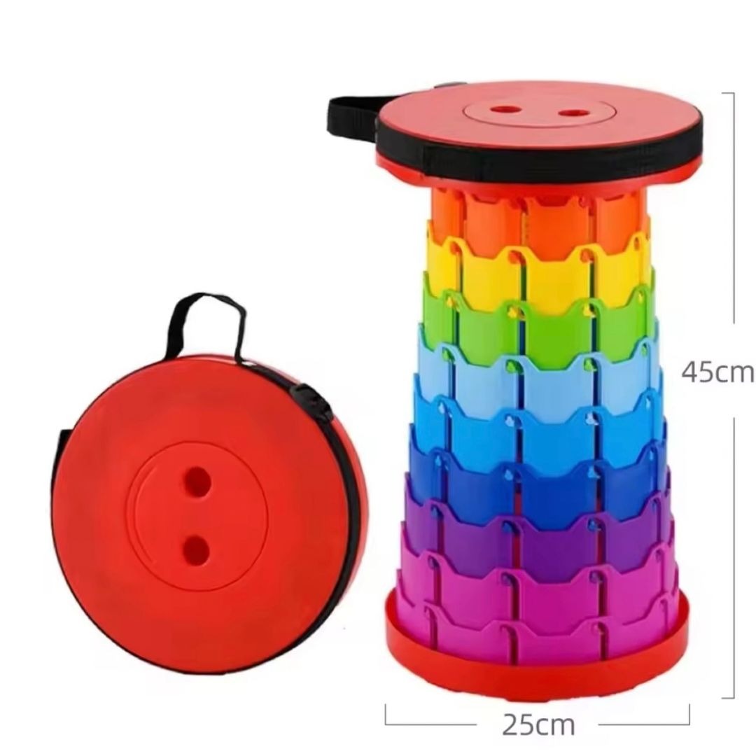 Taburete Plegable Arcoíris de Altura Ajustable