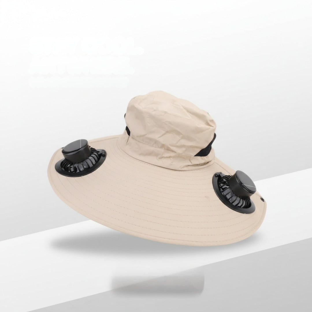 Sombrero con Ventilador Solar Recargable