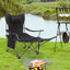 Silla Plegable de Camping con Reposapiés Reclinable