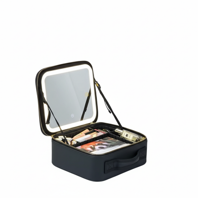 Cosmetiquero Con Espejo Organizador Led Cosmeticos