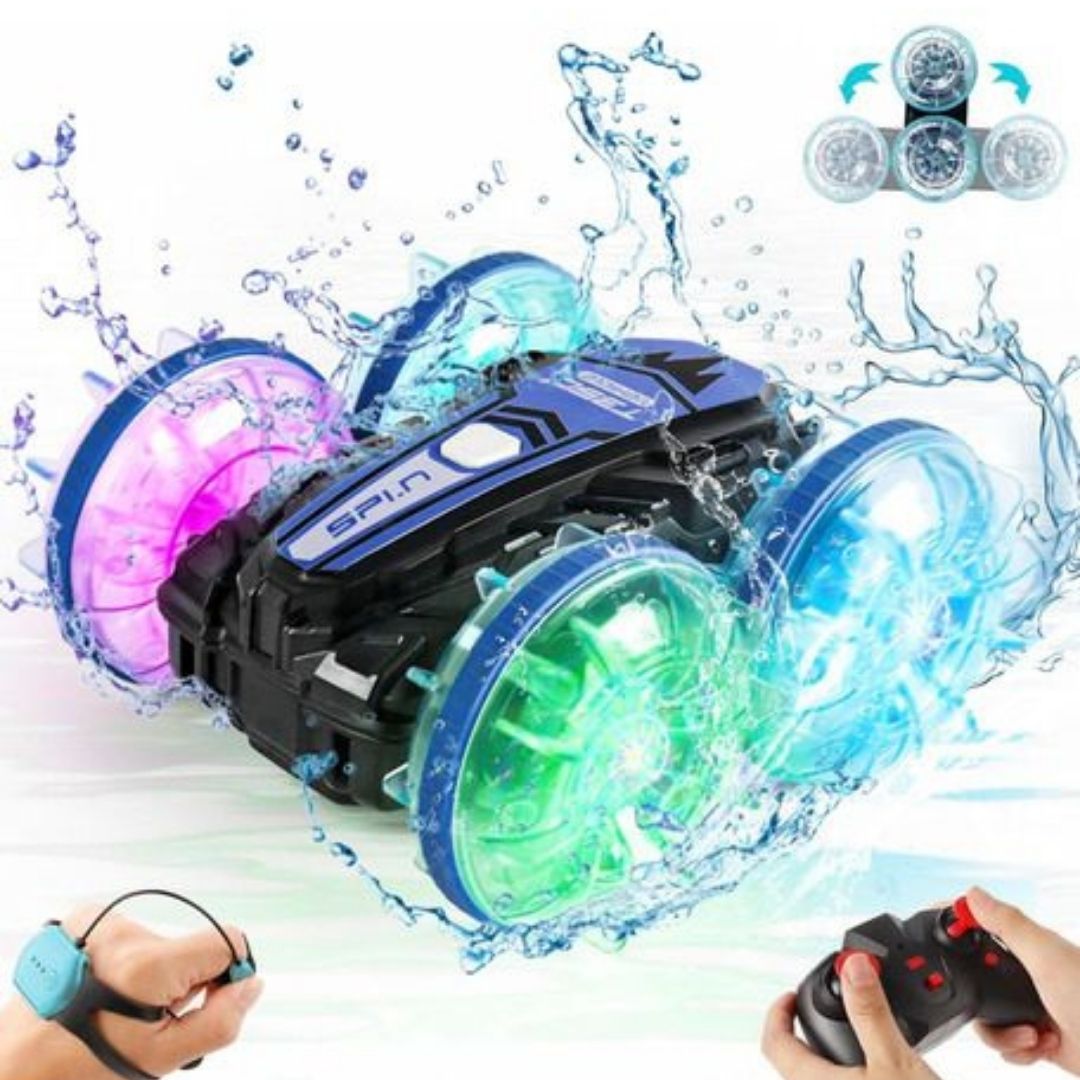 Auto RC Anfibio 2 en 1 con Control de Gestos y Luces LED