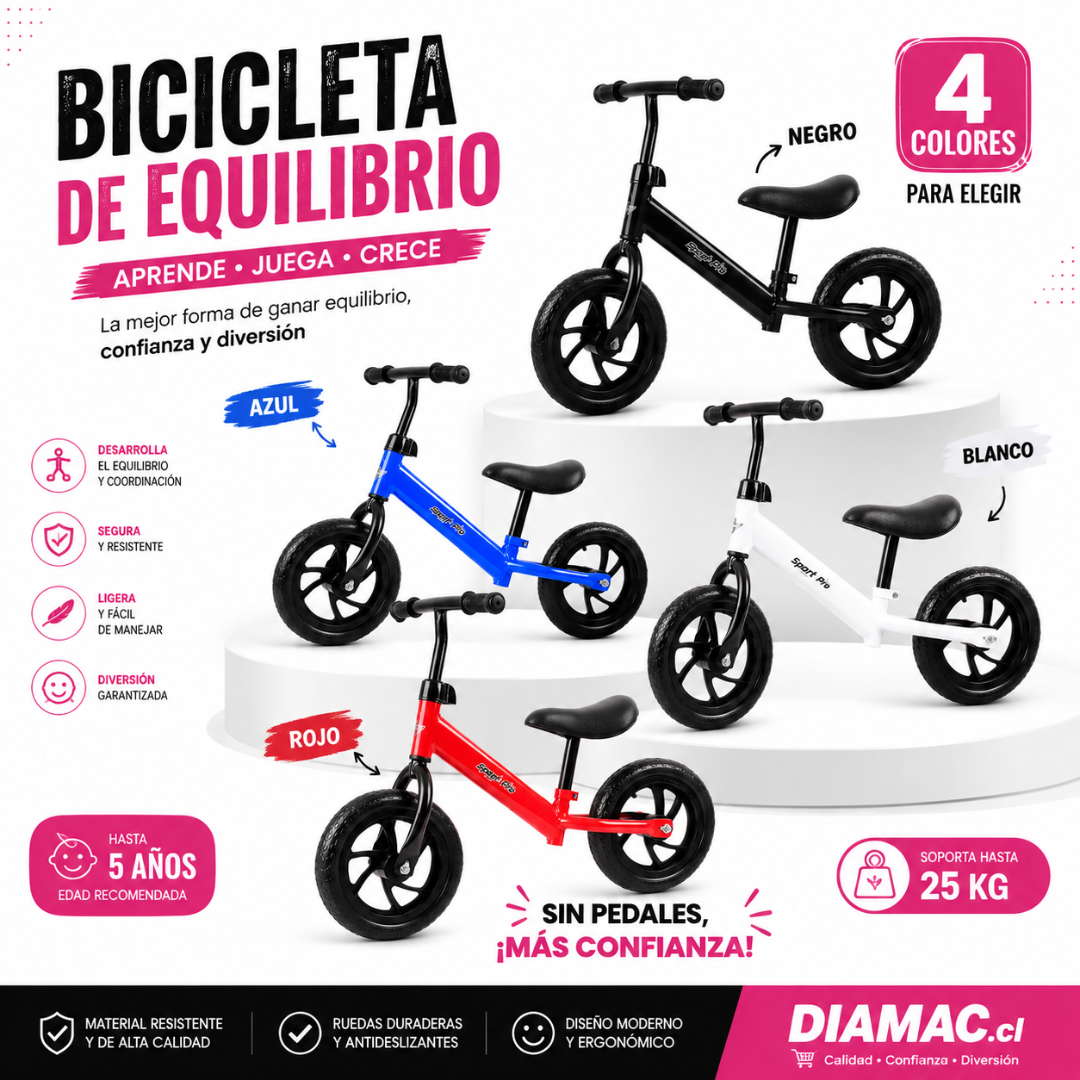 Bicicleta de Equilibrio sin Pedales