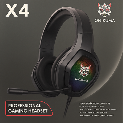 Audifonos Gamer Onikuma X4 Luz Led Rgb Ps4 Ps5 Xbox