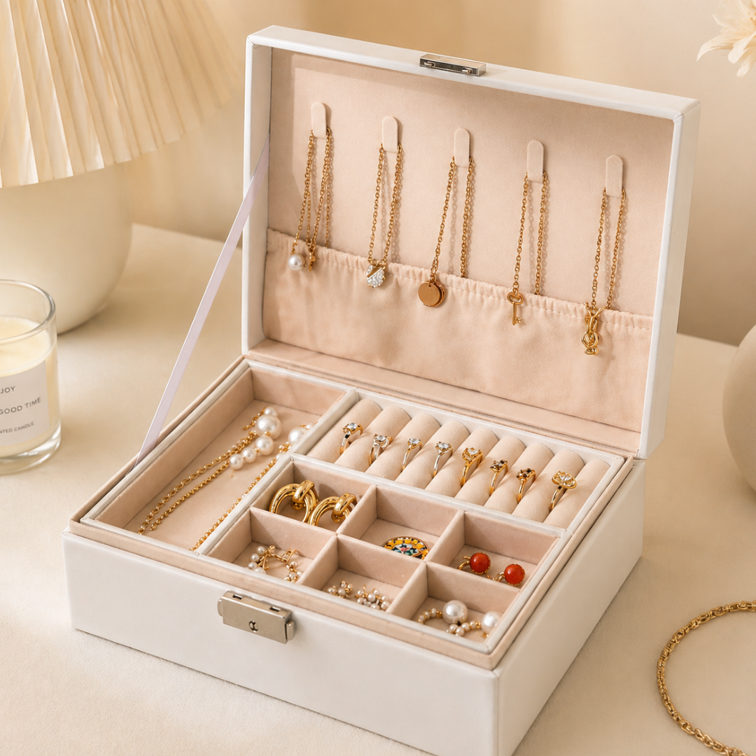 Joyero Organizador de Joyas con Compartimentos