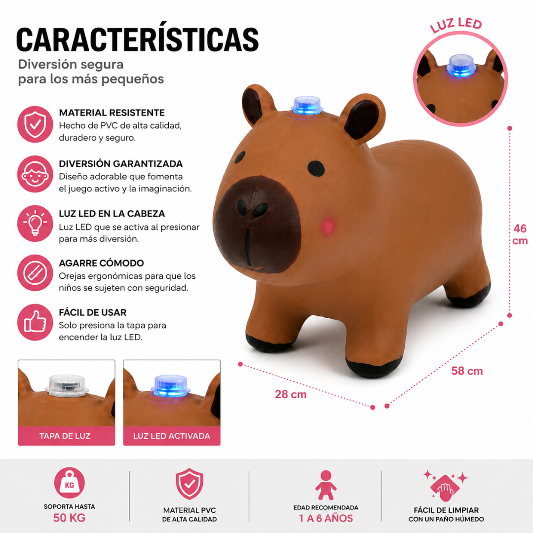 Capibara Saltarina Inflable para Niños