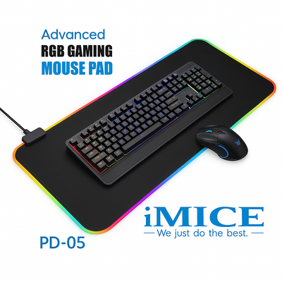Mouse Pad Imice Gamer Rgb Alfombrilla Base De Goma Antideslizante 80x30cm