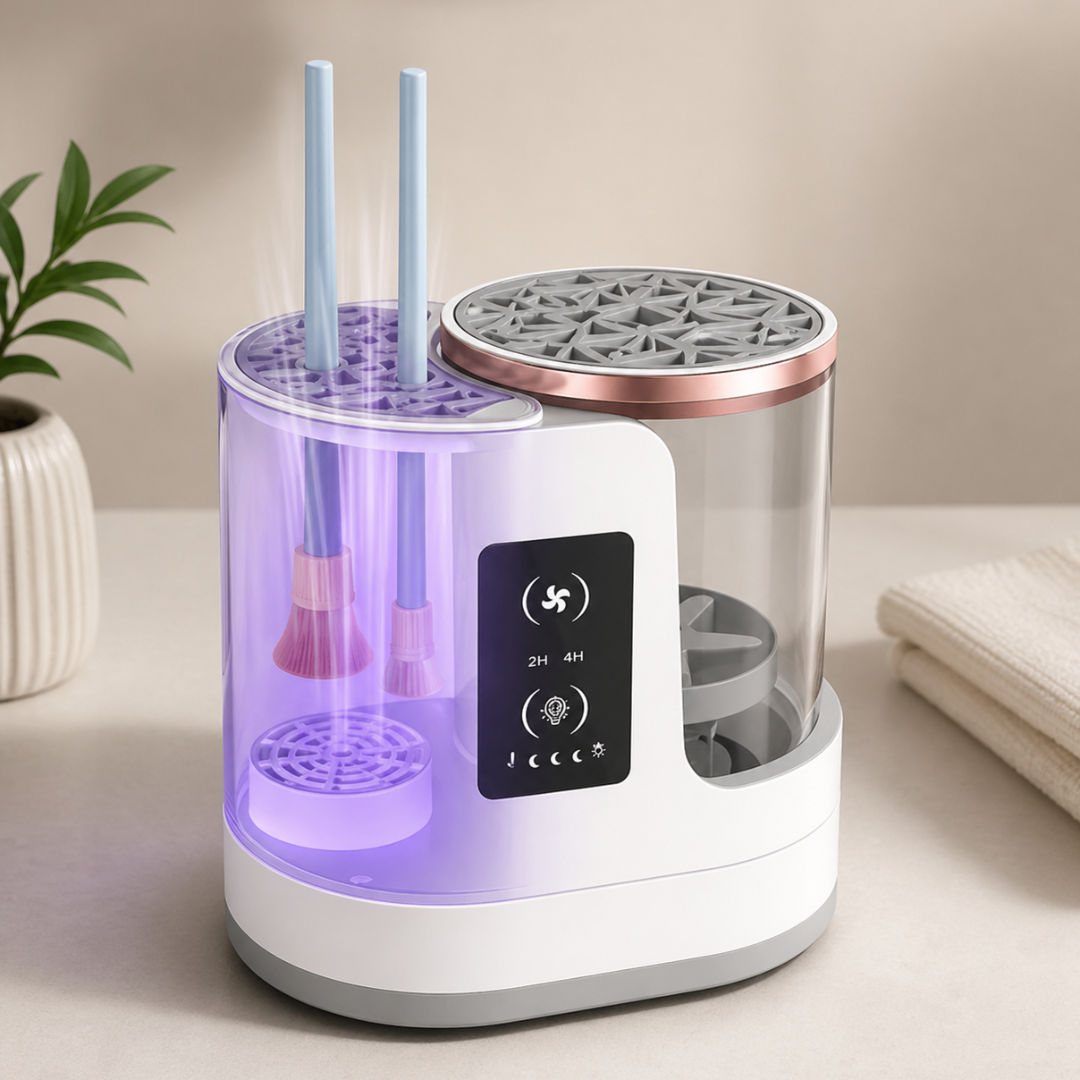 Limpiador y Secador de Brochas de Maquillaje Automático