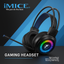 Auriculares Gamer Audifono Imice Gamer Negro Con Luz Led Negro