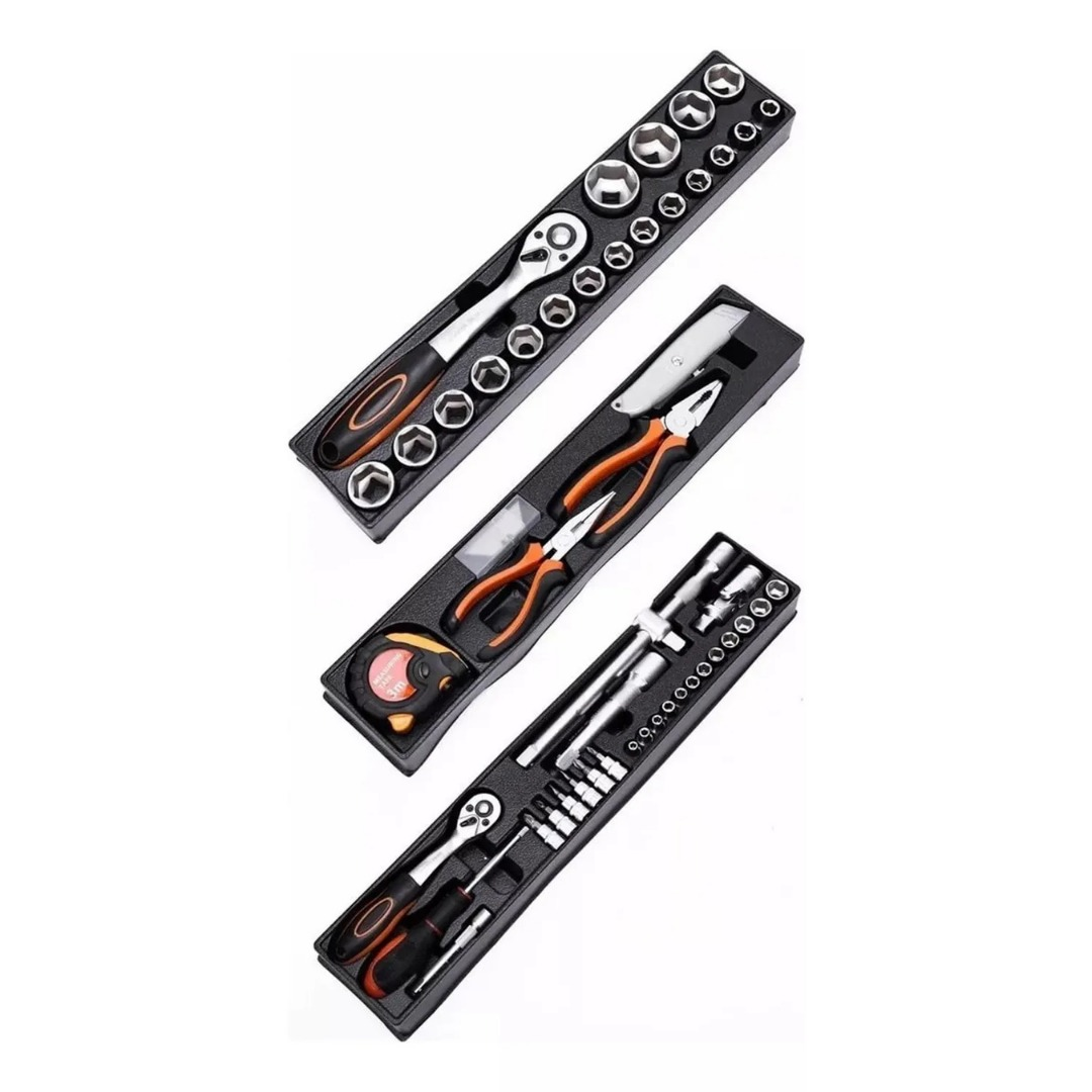 Caja de Herramientas Set 85 Piezas – Plegable 5 Niveles de Metal